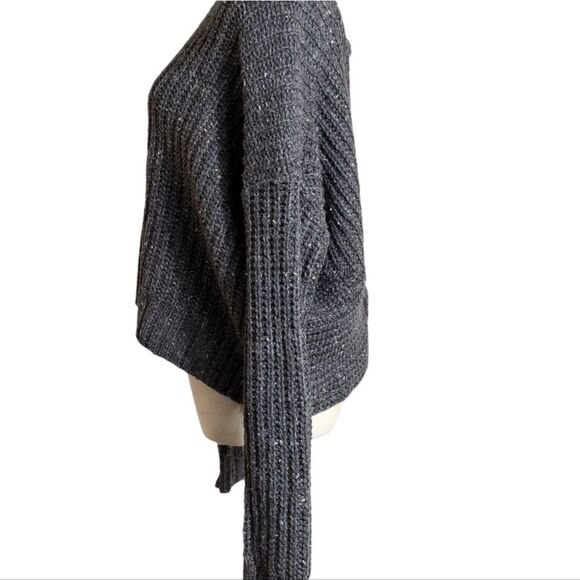 Ruby Moon Anthropologie Knotted Open Back Wool Alpaca Gray Cropped Sweater - Picture 5 of 8